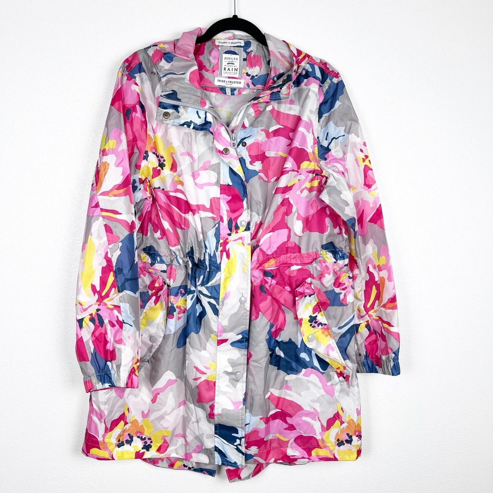 Joules Women's Floral Rain Jacket Sz 12